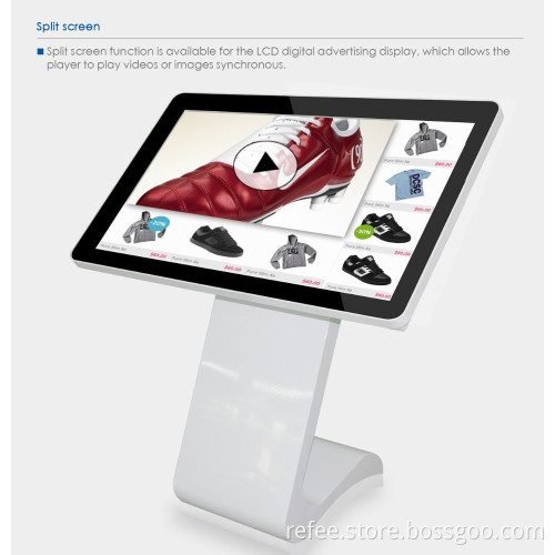 32 inch to 55 inch shopping mall advertising display, multi-touch display, online interactive led display panel screen